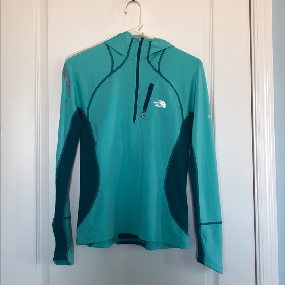 North face pullover zip front